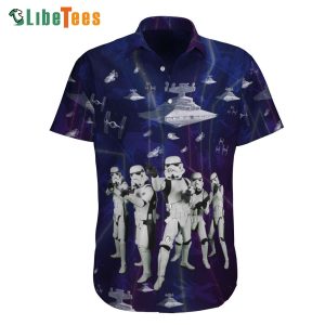 5 Stormtroopers Spaceship Star Wars Hawaiian Shirt