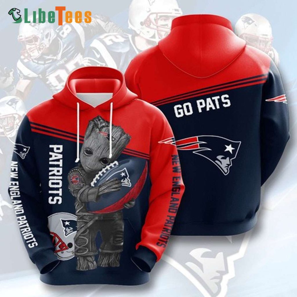 Baby Groot Go Pats Patriots Hoodie, Patriots Gift