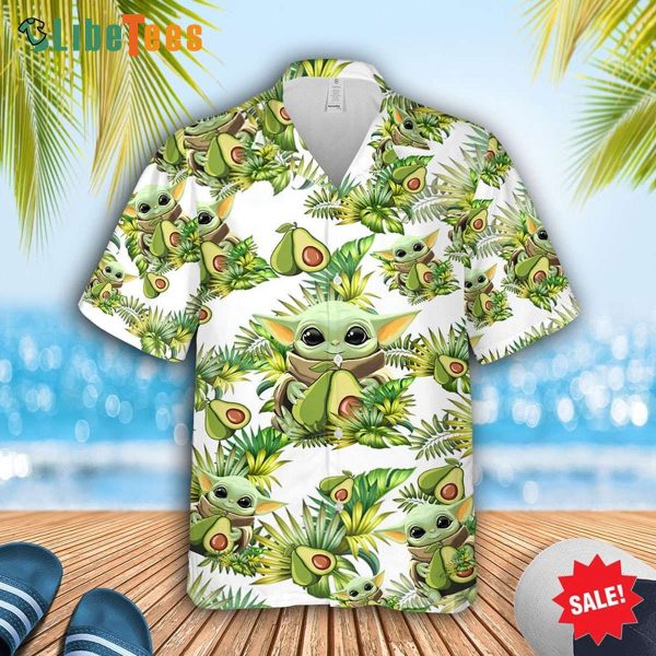 Baby Yoda Avocado Star Wars Hawaiian Shirt, Gifts For Star Wars Fans