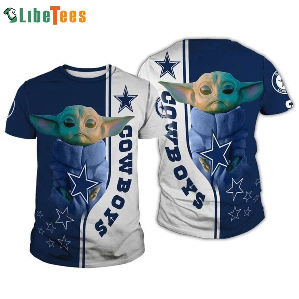 Baby Yoda Cowboys Football Dallas Cowboys 3D T-shirt