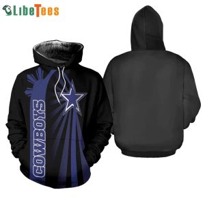Black Logo Dallas Cowboys 3D Hoodie