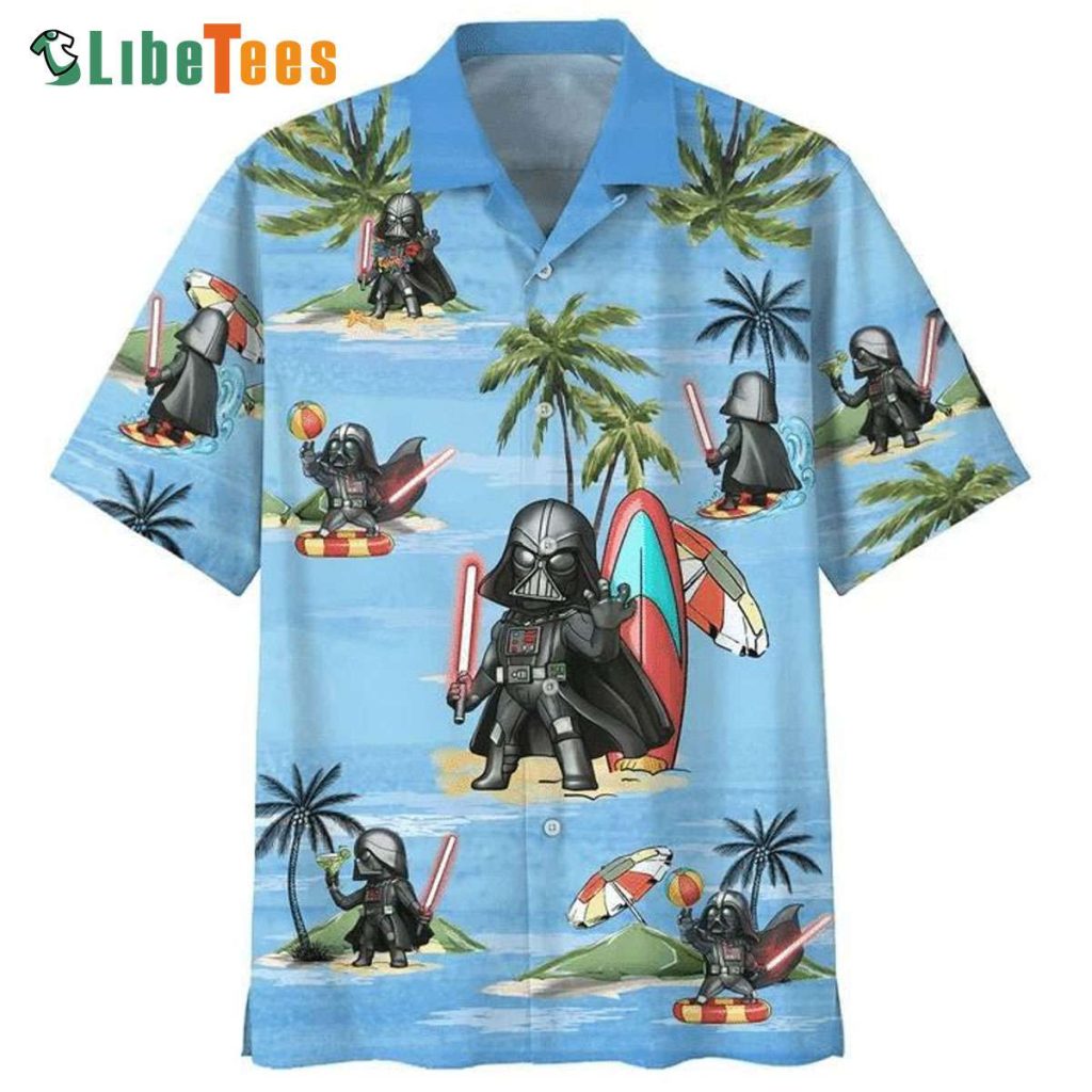 Blue Darth Vader Lightsaber Star Wars Hawaiian Shirt