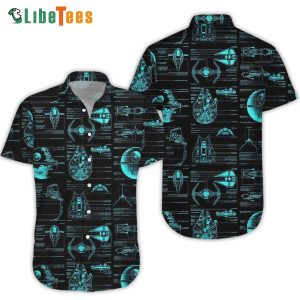 Blueprint Drawings of Spaceships Star Wars Hawaiian Shirt