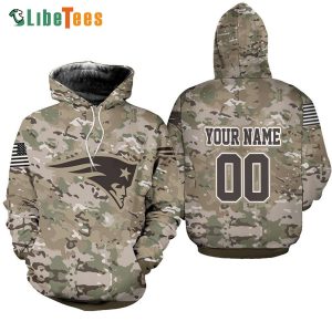 Camouflage Veteran Personalized Patriots Hoodie, Patriots Gift