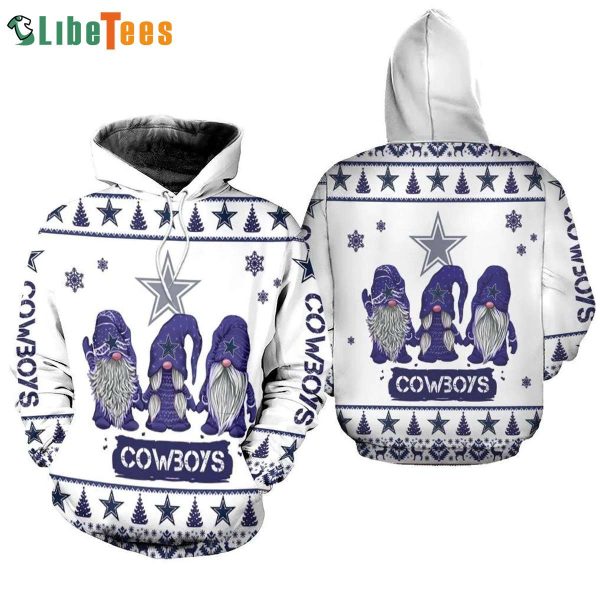 Christmas Gnomes Dallas Cowboys 3D Hoodie