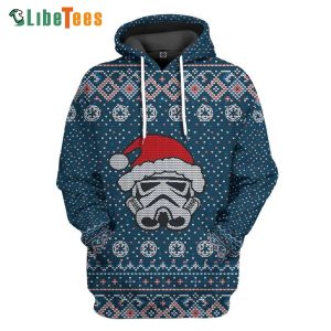Christmas Mask Santa Ugly Star Wars 3D Hoodie, Gifts For Star Wars Fans