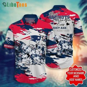 Custom Name Aloha Beach Patriots Hawaiian Shirt Patriots Gift