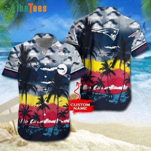 Custom Name New England Patriots Hawaiian Shirt, NFL Football Team