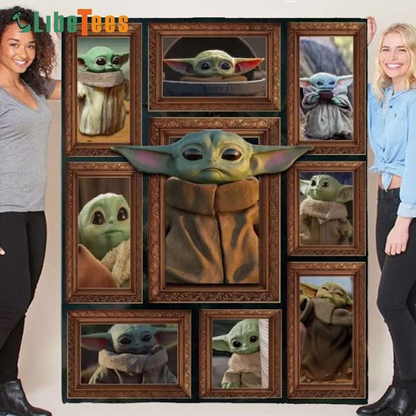 Cute Baby Yoda Star Wars Quilt Blanket, Best Gifts For Star Wars Fans