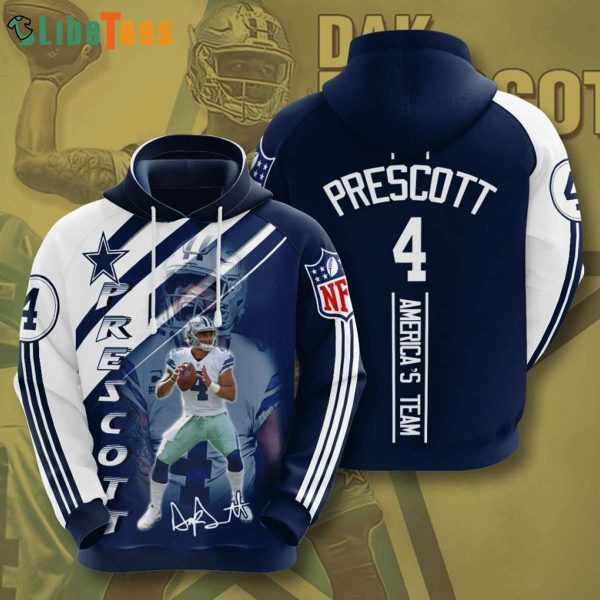 Dak Prescott 4 Dallas Cowboys 3D Hoodie