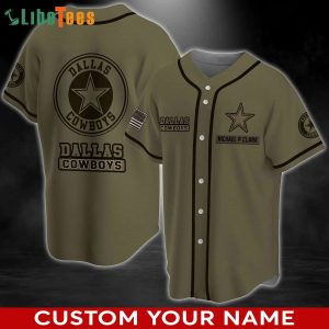 Dallas Cowboys Baseball Jersey, Custom Name, Gifts For Dallas Cowboys Fans