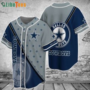 Dallas Cowboys Baseball Jersey, Logo Cowboys Pattern, Gifts For Dallas Cowboys Fans