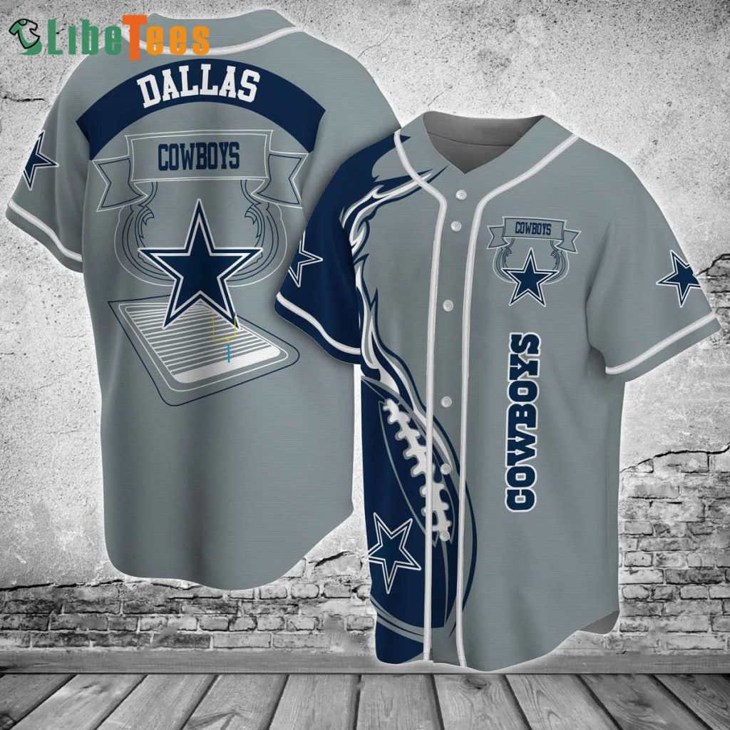 Dallas Cowboys Baseball Jersey, Rugby Flame Graphic, Gifts For Dallas Cowboys Fans