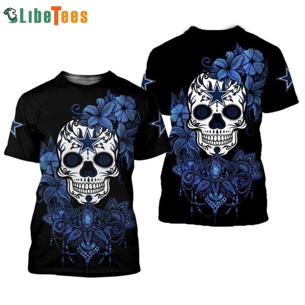 Dallas Cowboys Sugar Skull 3D T-shirt