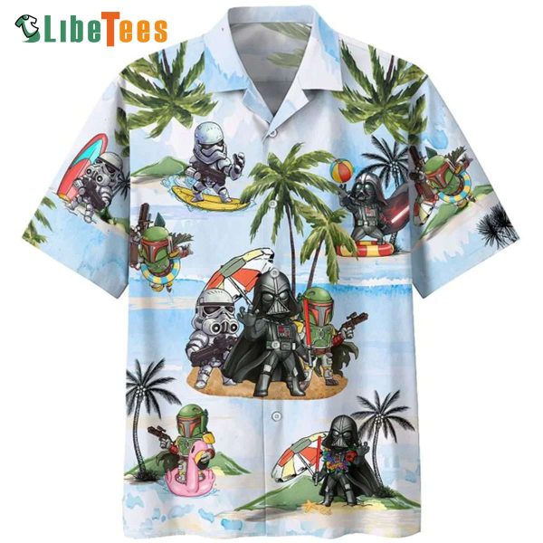 Darth Vader Boba Fett Stormtrooper Star Wars Hawaiian Shirt, Star Wars Gift Ideas