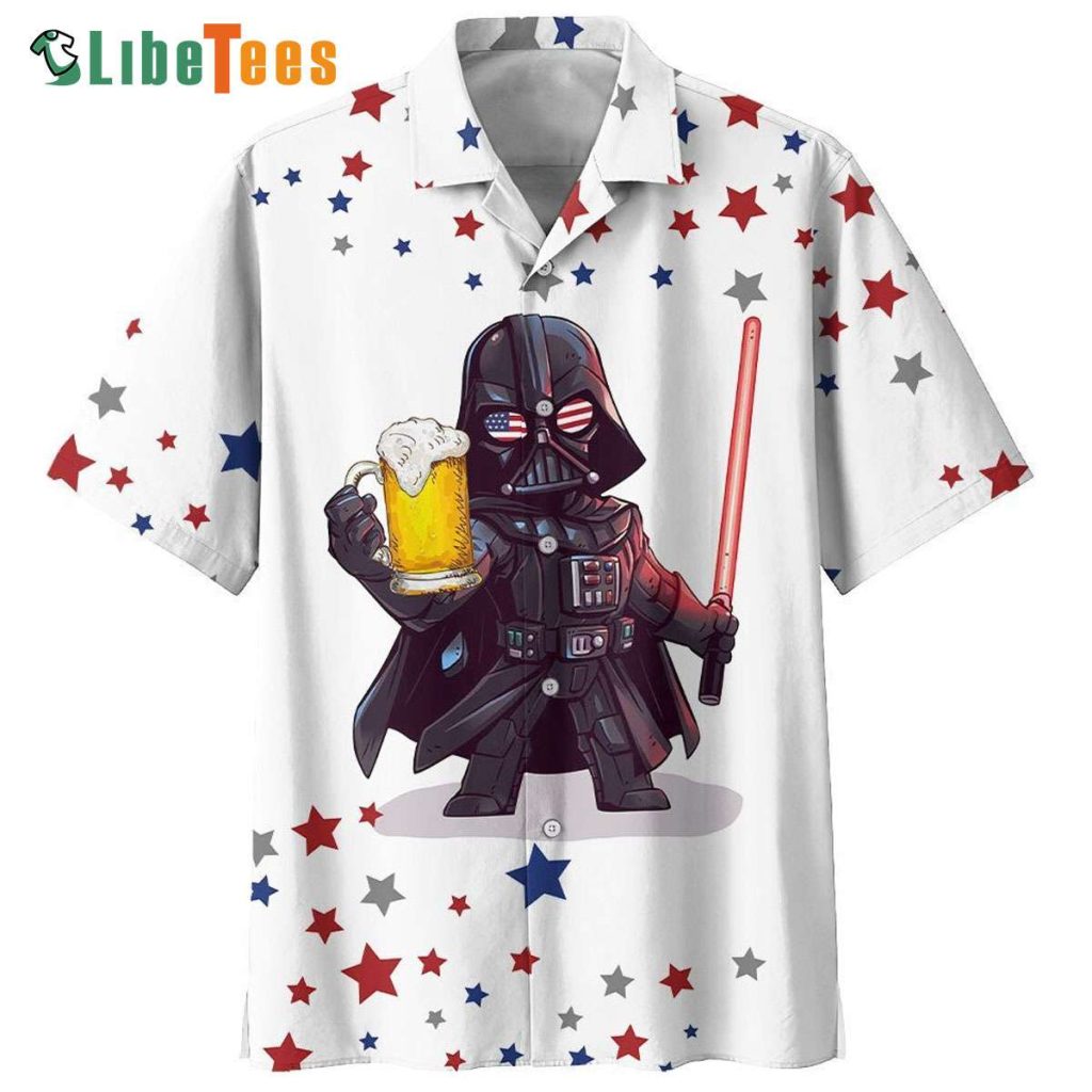 Darth Varder Whith Beer Star Wars Hawaiian Shirt