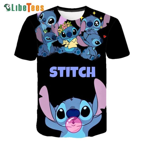 Disney Lilo And Stitch Bowing Bubbles, Stitch T Shirt, Disney Fannatic Gifts