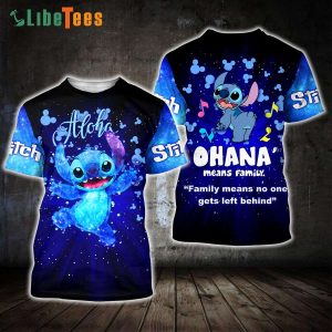 Disney Lilo And Stitch No One Gets Left Behind, Stitch T Shirt, Unique Disney Gifts