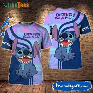 Disney Lilo And Stitch Personalized Ohana Means Family, Stitch T Shirt, Unique Disney Gifts