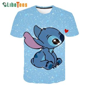 Disney Lilo And Stitch Sparkling Blue, Stitch T Shirt, Disney Fannatic Gifts