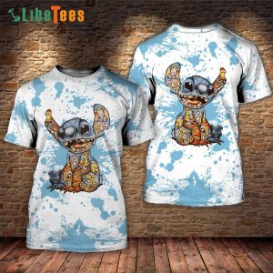 Disney Lilo And Stitch Splatter Paint, Stitch T Shirt, Unique Disney Gifts