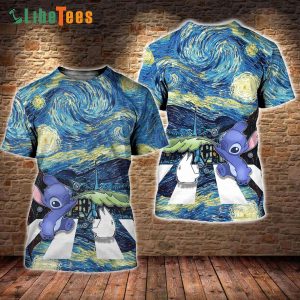 Disney Lilo And Stitch Starry Night Van Gogh, Stitch T Shirt, Disney Fannatic Gifts