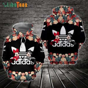 Disney Mickey Mouse Adidas Floral Tropical, Mickey Mouse Hoodie, Cool Disney Gifts