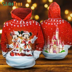 Disney Mickey Mouse Christmas Custome In Red, Mickey Mouse Hoodie, Disney Fannatic Gifts