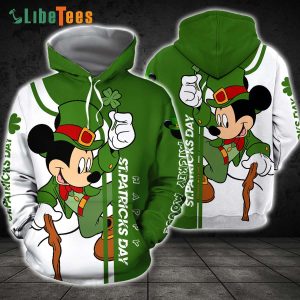 Disney Mickey Mouse Happy St Patricks Day, Mickey Mouse Hoodie, Cool Disney Gifts