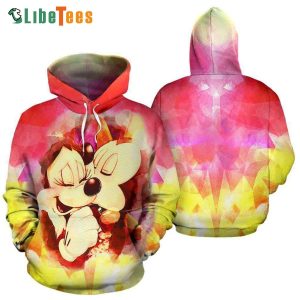 Disney Mickey Mouse Kiss Minnie, Mickey Mouse Hoodie, Disney Fannatic Gifts