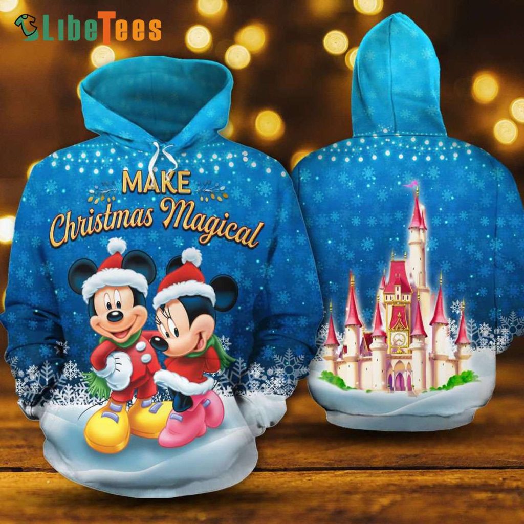 Disney Mickey Mouse Make Chistmas Magical, Mickey Mouse Hoodie, Disney Fannatic Gifts