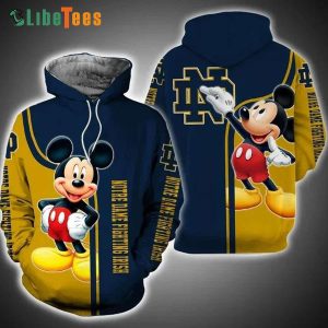 Disney Mickey Mouse Paints Logo Notre Dame Fighting Irish, Mickey Mouse Hoodie, Disney Lovers Gifts