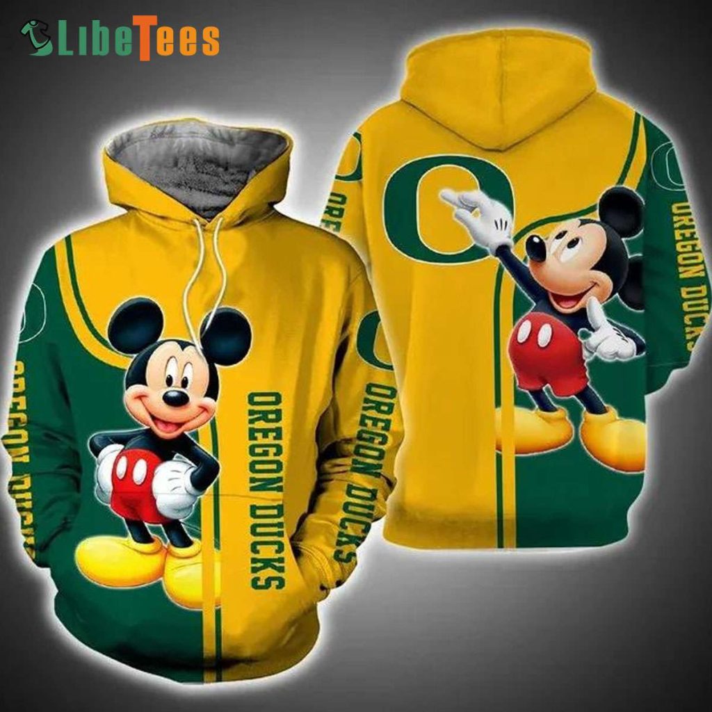 Disney Mickey Mouse Paints Logo Oregon Ducks , Mickey Mouse Hoodie, Disney Lovers Gifts