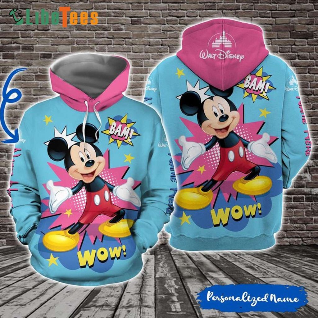 Disney Mickey Mouse Personalized Pop Art, Mickey Mouse Hoodie, Best Disney Gifts