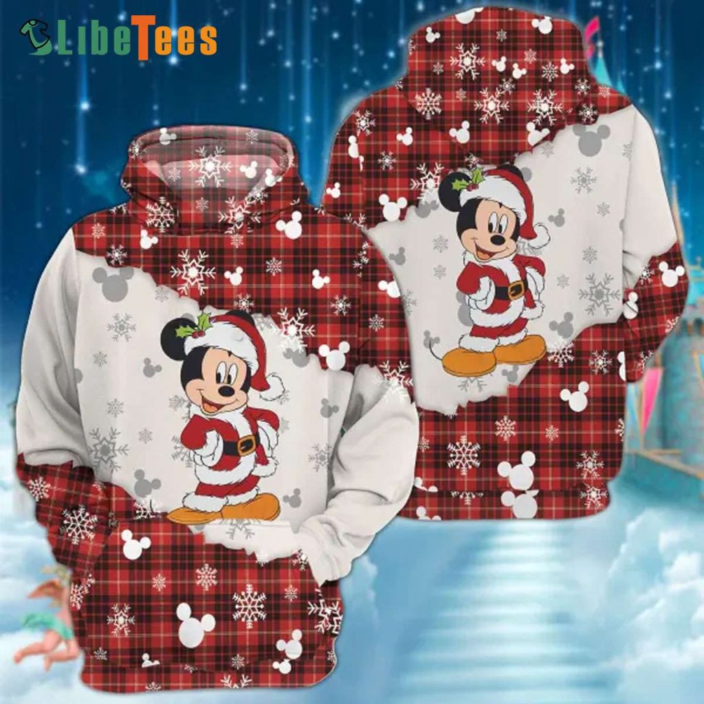 Disney Mickey Mouse Santa Hat Mickey Mouse, Mickey Mouse Hoodie, Gifts For Disney Lovers
