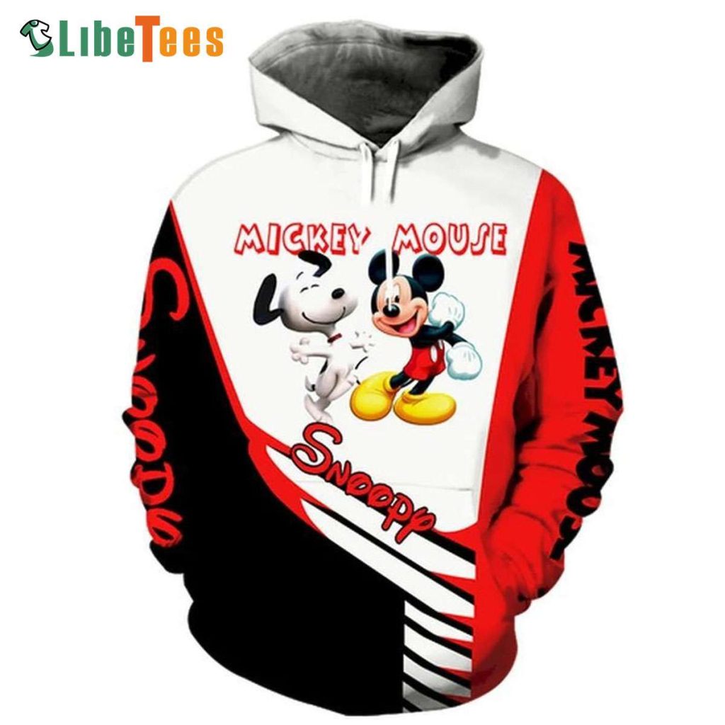 Disney Mickey Mouse Snoopy, Mickey Mouse Hoodie, Gifts For Disney Fans