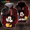 Disney Mickey Mouse Vintage USA Flag Red Plaid Pattern, Mickey Mouse Hoodie, Cute Disney Gifts