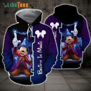 Disney Mickey Mouse Wizard Believe In Magic, Mickey Mouse Hoodie, Cute Disney Gifts