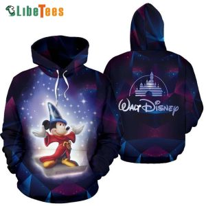 Disney Mickey Mouse  Wizard Disney Castle, Mickey Mouse Hoodie, Gifts For Disney Fans