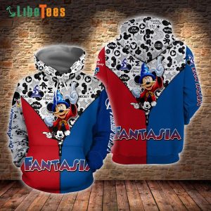 Disney Mickey Mouse Wizard Fantasia Zip Pattern, Mickey Mouse Hoodie, Cute Disney Gifts