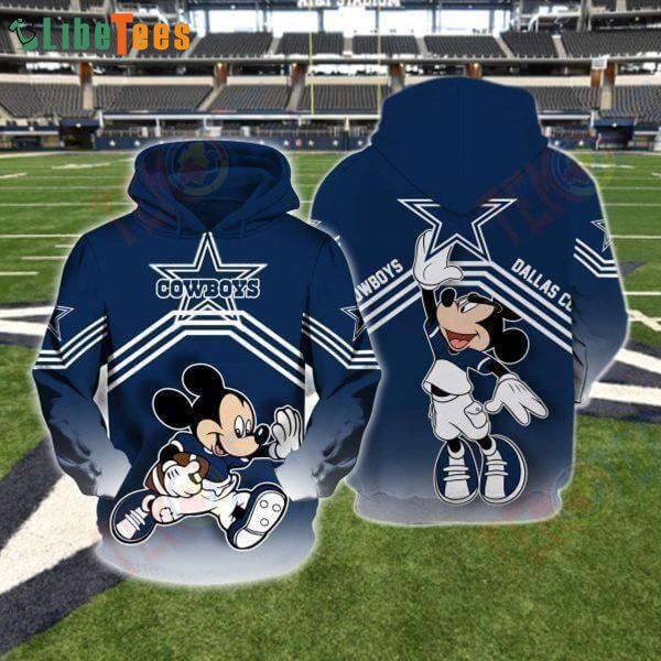 Disney Mickey With Dallas Cowboys 3D Hoodie