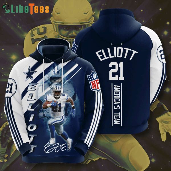 Ezekiel Elliott 21 Dallas Cowboys 3D Hoodie