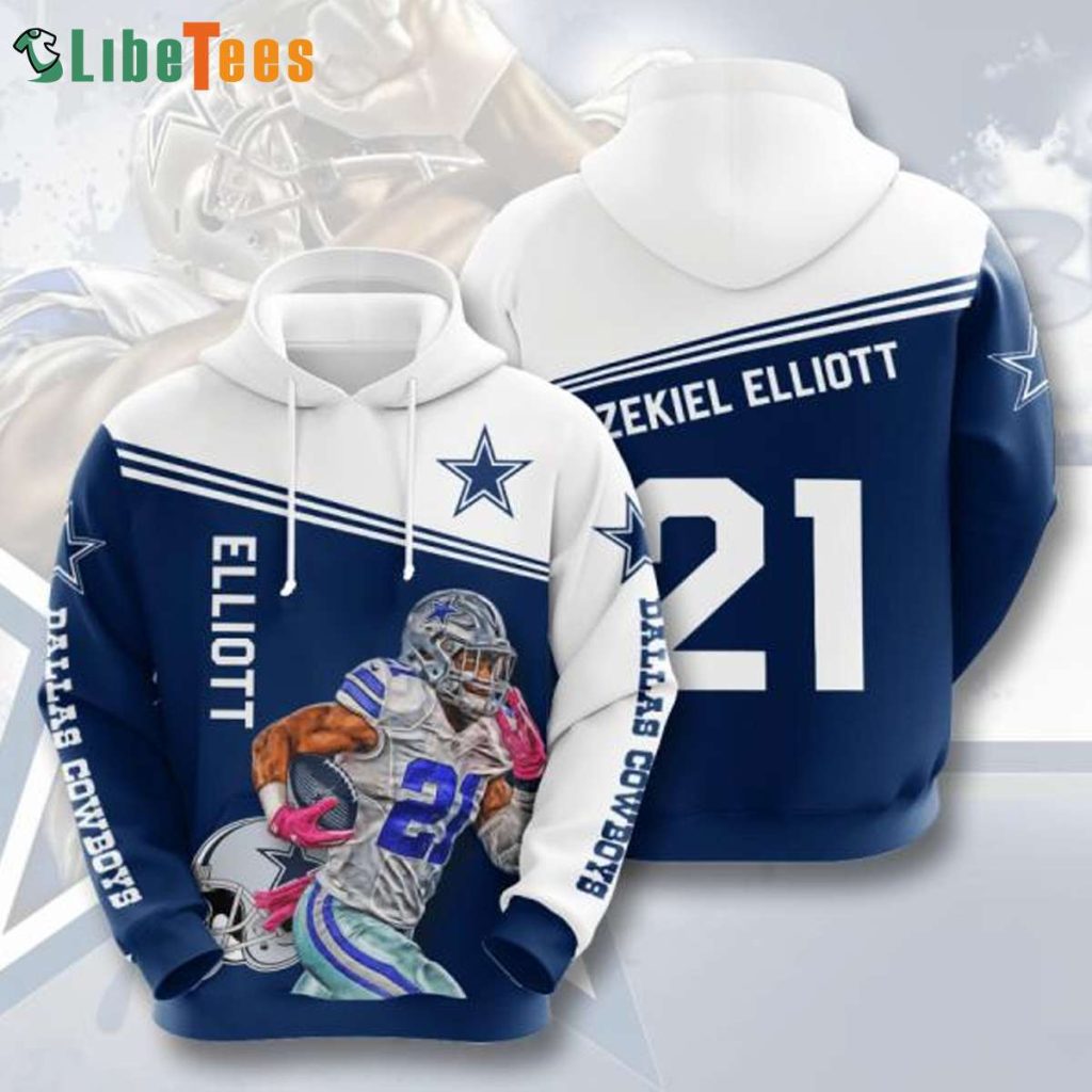 Ezekiel Elliott Dallas Cowboys 3D Hoodie