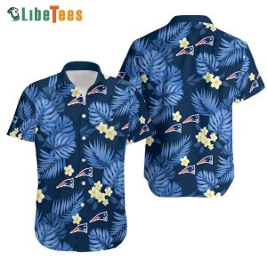 Floral  Yellow New England Patriots Hawaiian Shirt, NFL Football Team