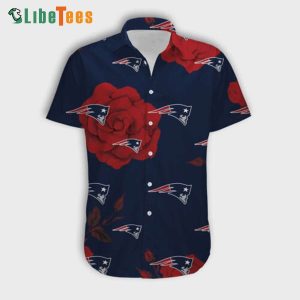 Flower Logo Patriots Hawaiian Shirt, Gifts For Patriots Fans