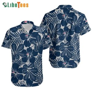 Flower Patriots Hawaiian Shirt, Gifts For Patriots Fans