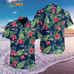 Flower Tropical Patriots Hawaiian Shirt, Gifts For Patriots Fans