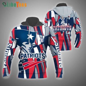 Graphic New England Patriots Hoodie, Gifts For Patriots Fans