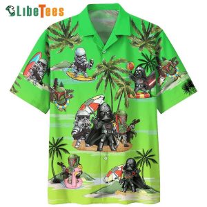 Green Darth Vader Lightsaber Star Wars Hawaiian Shirt, Cool Star Wars Gifts