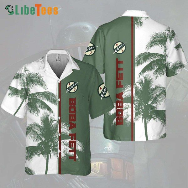 Green White Boba Fett Star Wars Hawaiian Shirt, Cool Star Wars Gifts